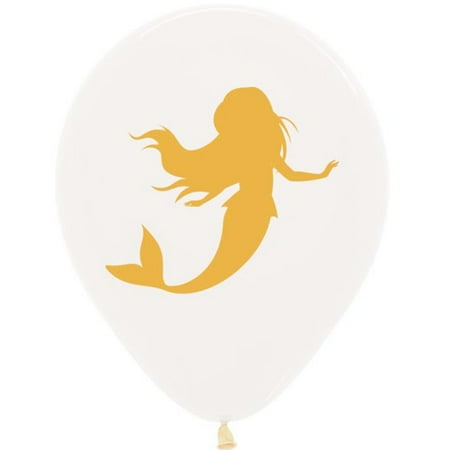 50 Mermaid Clear Balloons 11"