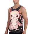 thumbnail image 2 of Yiaed Cute Axolotl Sakura Blossoms Print Mens Compression Shirt Slimming Body Shaper Vest Workout Tank Tops Abs Abdomen Undershirts-Large, 2 of 7