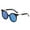 Brown Light Blue Flash Mirror, variant on 2 Pack Round Geometric Modern Classic Design Fashion Sunglasses with Flash Mirror Lens for Women