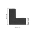 thumbnail image 2 of Uxcell 5s Location Marking Corner 2x2x0.8" 15 Pack L Shaped Floor Marker for Table, Desk, Floor, Black, 2 of 5