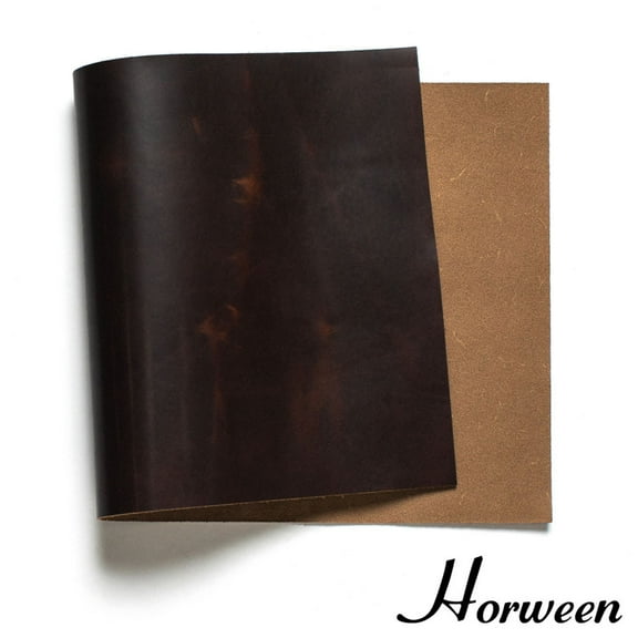 Horween Dublin Leather Panel, Brown Nut
