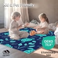 thumbnail image 4 of ODIKA 6' Machine Washable Non-Slip Area Rug, Chic Oceanic Motif Decorative High Traffic Rug, Navy, 327568, 4 of 7