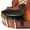 EBONYWOOD GOLD CLAMP, variant on Musical Works Violin Chinrest, Morawetz Style with Chromium Brackets, 4/4 Size, Premium Ebony and Rosewood, Comfortable and Durable for Improved Performance