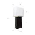 thumbnail image 4 of Elegant Designs Contemporary Leather Base Table Lamp - Jet Black, 4 of 6