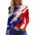 thumbnail image 2 of KDDYLITQ United States 250th Anniversary Shirts for Women July 4th 250th Birthday Long Sleeve T-Shirts Patriotic Usa Flag Independence Tees 250 Years Birthday Trendy Crew Neck Tops Red M, 2 of 6