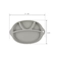 thumbnail image 4 of Food Grade Silicone Kids Partition Tray Drop-proof Rices Dish Holder Baby Separate Plate Children's Cutlery (Grey), 4 of 9