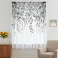 thumbnail image 3 of Grey Botanical Sheer Curtains 72 Inches Long, Weeping Eucalyptus Leaves Watercolor Light Filering Curtains, Breathable Simi Curtain Privacy Drapes for Living Room Bedroom Lightweight Window Treatment, 3 of 9