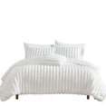 thumbnail image 2 of Sieno 4pc King Comforter Set, White Faux Fur and Micro Mink Backing, 2 of 6