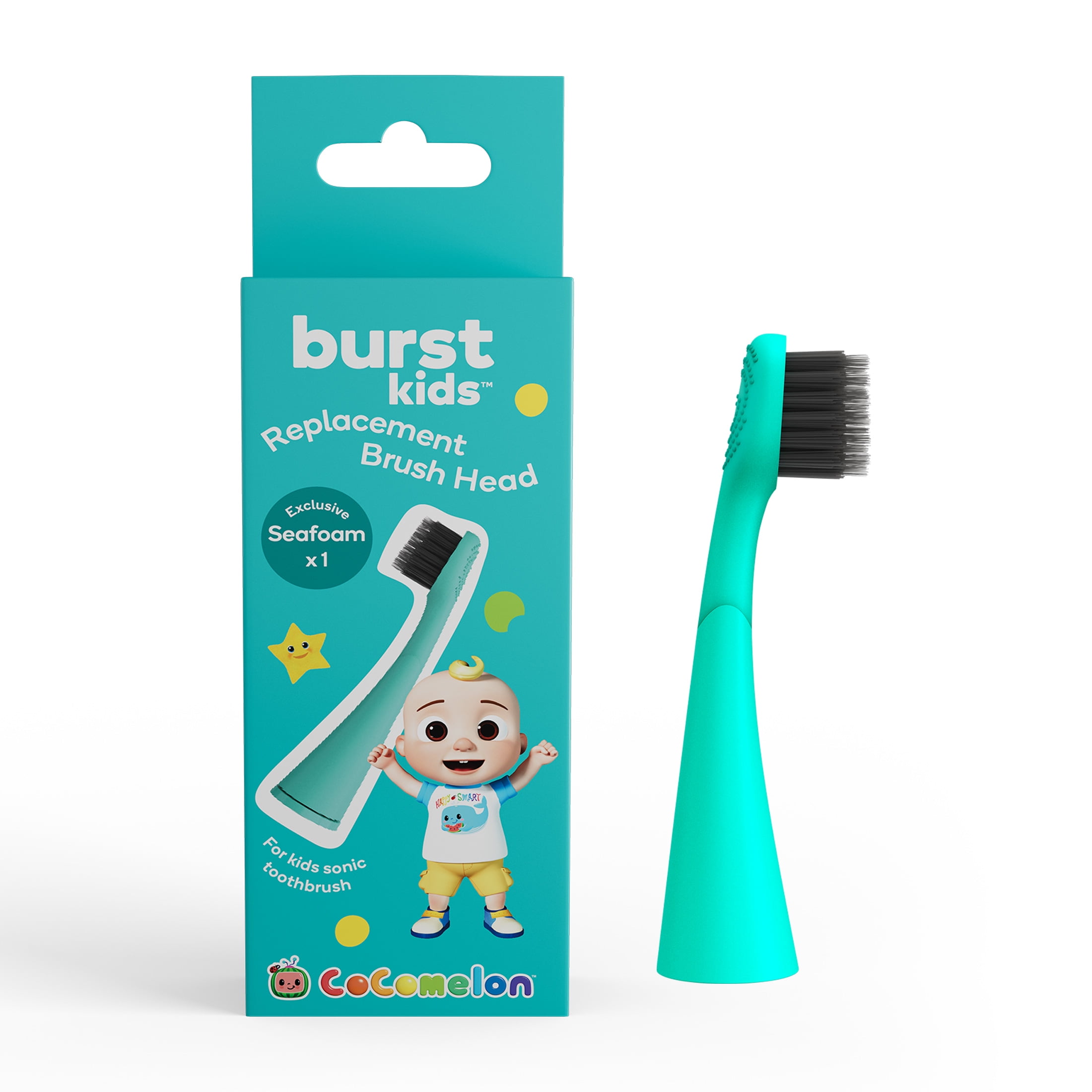 Burst Kids Electric Toothbrush Replacement Head, Seafoam
