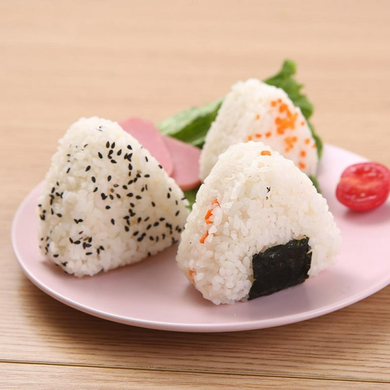 Onigiri Mold, Sushi Mold, 2 Pack Triangle Onigiri Rice Mold Sushi Making Kit  Onigiri DIY Tool Rice Ball Mold for Rice Ball, Sushi (2 White) 