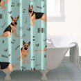 thumbnail image 4 of German Shepherd Dog and Music Shower Curtain 36"x72" ,Bathroom Decorative Shower Curtains Set with 12 Hooks,Modern Waterproof Washable Shower Curtain, 4 of 6