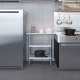 thumbnail image 6 of AmGood 14 in. x 30 in. Stainless Steel Table with Two Undershelves | Metal Utility Kitchen Prep Work Table | NSF, 6 of 9