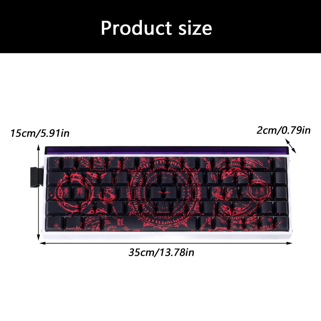 MOMOJIA Heat Sublimation PBT Keycaps Textured Slip Proof For 60% 68% Layouts Keyboards