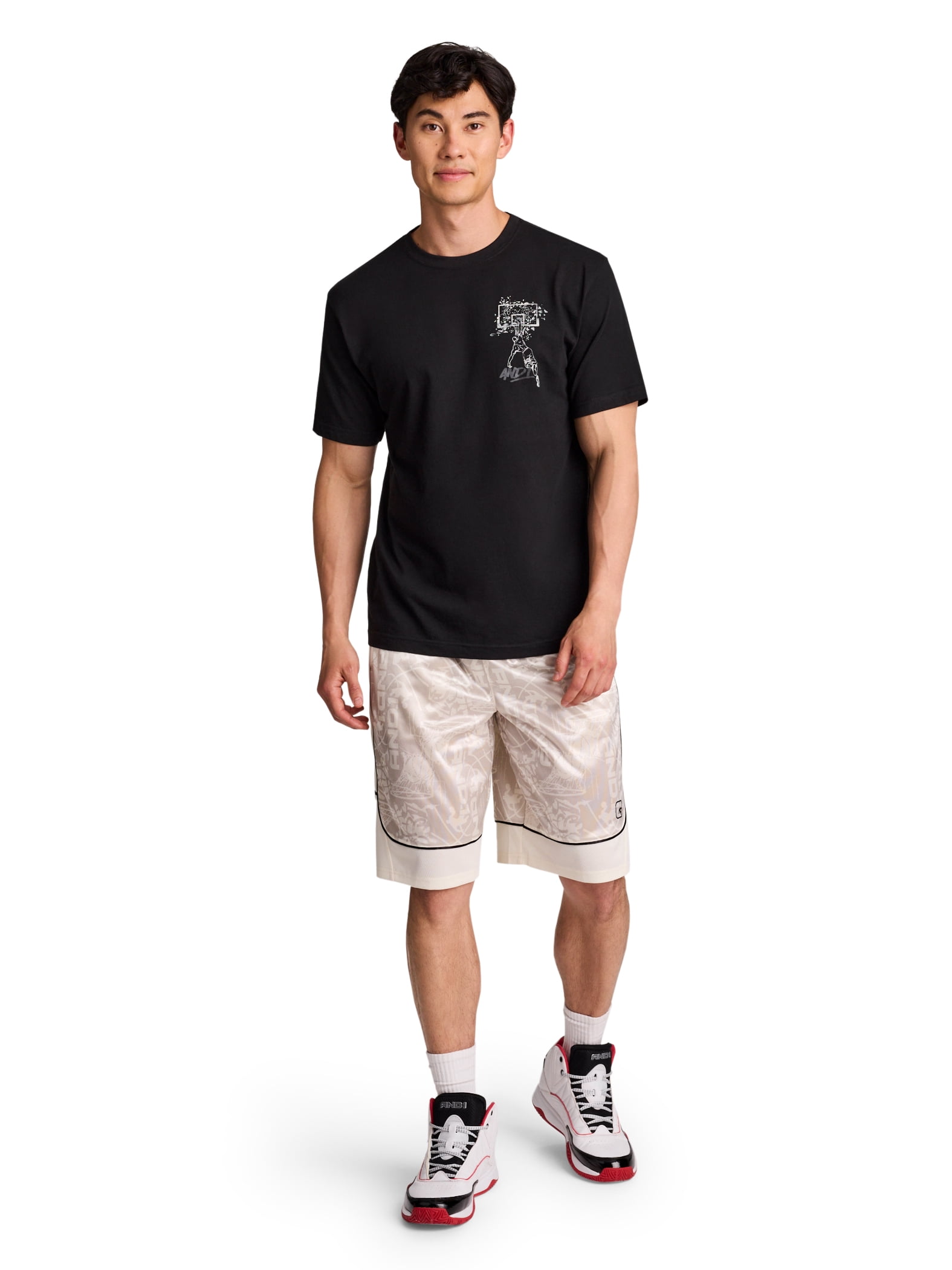 AND1 Men's and Big Men's Graphic T-Shirt, up to Size 5XL