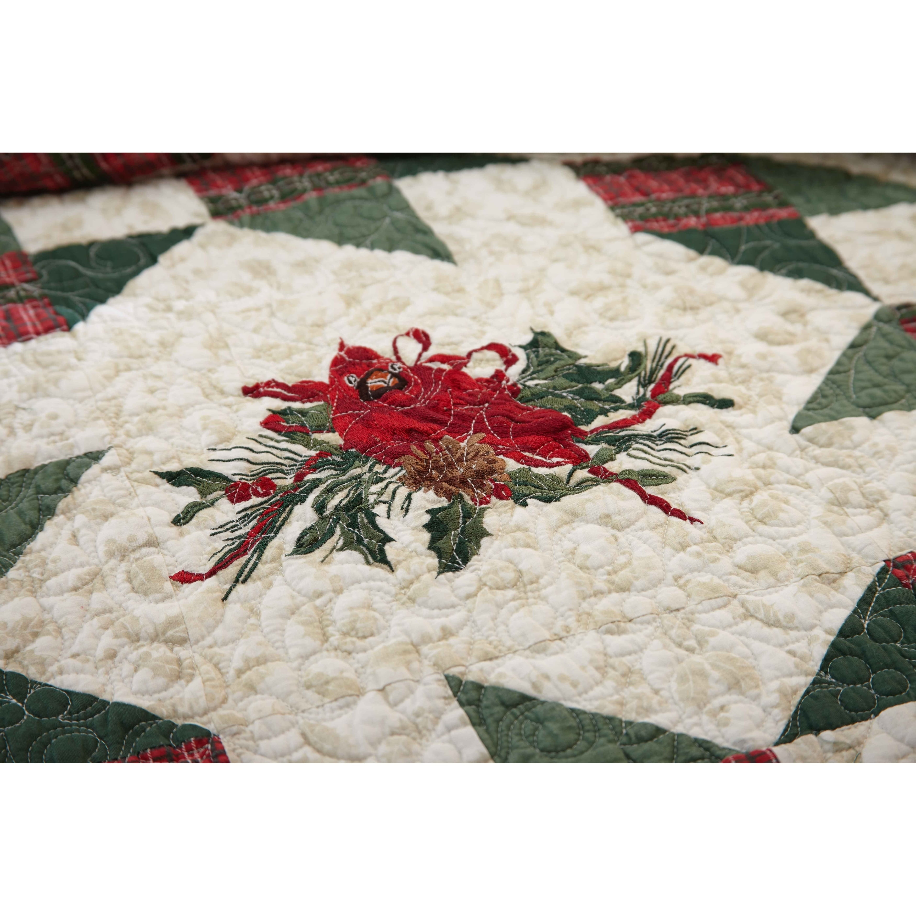 Lenox Winter Greetings 100 Percent Cotton 3 Piece Quilt Sets Queen Walmart Com