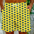 thumbnail image 5 of Penkiiy Men Drawstring Valentine's Day Love Print Beach Casual Trouser Shorts Pant 4XL Yellow, 5 of 9