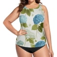 thumbnail image 4 of Women's Swimming Vest Women's Tankini Tops Swimming Vest for Women Soft and Smooth Suitable for Summer Beach Swimming Pool Parties L Beautiful Cute Blue Flowers, 4 of 7