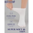thumbnail image 4 of Hugh Ugoli Mid Ankle Diabetic Socks for Women, 4 Pairs, White, Size: 10-12, 4 of 7