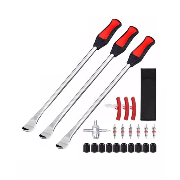 Kit De Palanca Desmontar Para Llantas Motocicleta Bicicleta Rojo