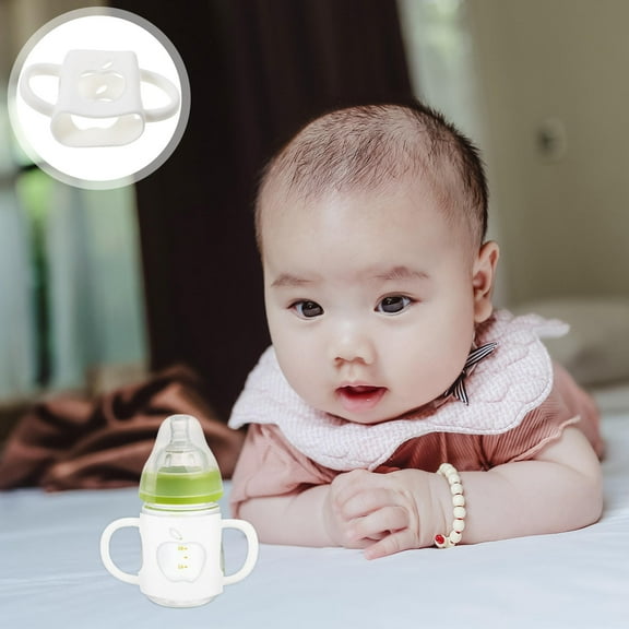 CTIRCHIU Universal Bottle Holders Baby Bottle Sleeve Silicone White 1Pack