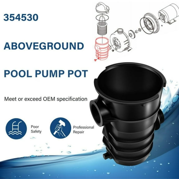 for Pentair/Pac Fab/Sta-Rite Dynamo Pool Pump 354530 Pot Direct Replacement