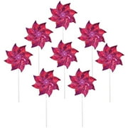 In the Breeze Pink Mylar Pinwheels - Sparkly Pink Spinners - Great Party Favor or Decoration - 8 Piece Bags