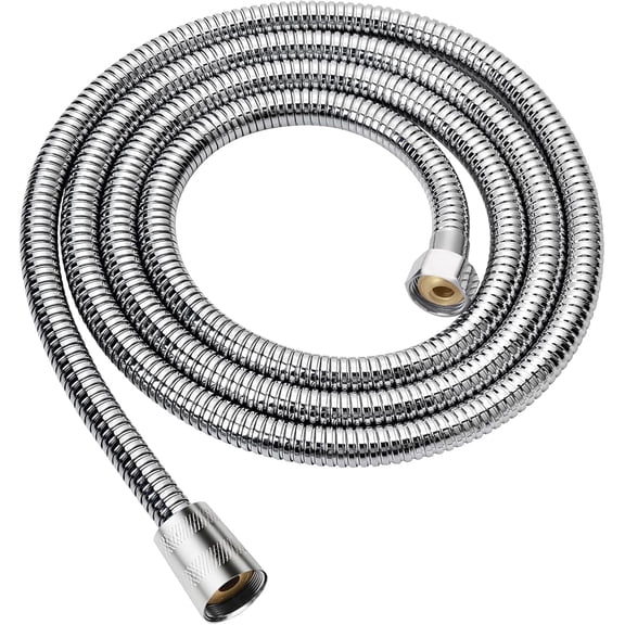 118 inches Shower Hose Extra Long Stainless Steel Shower Tube Attachment Flexible Handheld Shower Sprayer Hose, Polished Chrome