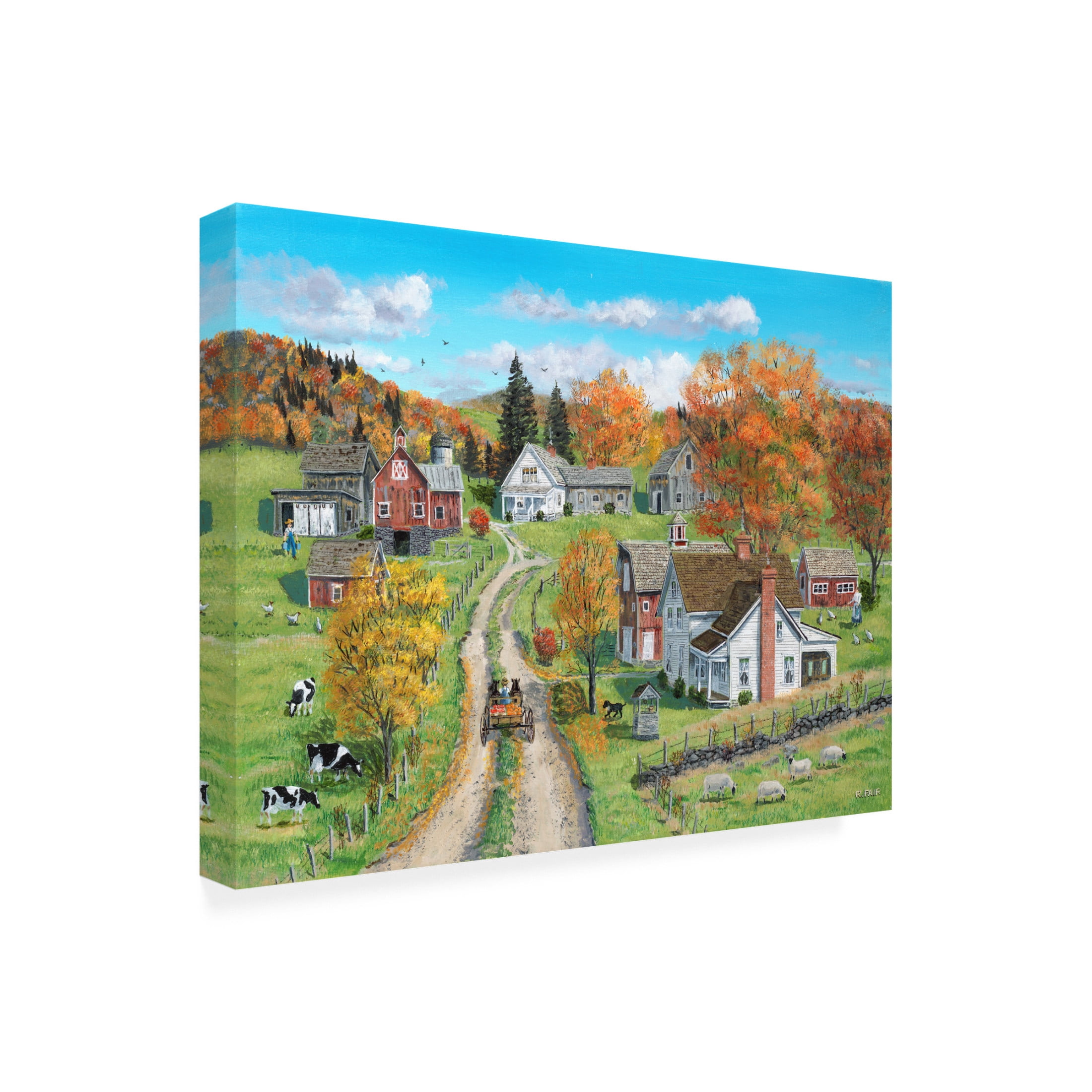 Canvas Wall Art - Bob Fair 'Harvest Time' Wall Art for Living Room, Bedroom, or Office Décor by Trademark Fine Art - 32 x 24 Inches