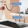 thumbnail image 6 of Boyel Living Kitchen Faucet 3-Spray Patterns 1.8 GPM Pull Down Spout,Single Handle Kitchen Sink Faucets with Soap Dispenser in Brushed Nickel, 6 of 11