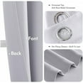 thumbnail image 3 of Blackout Curtains for Bedroom Living Room 63 Inches Long 2 Panels, Thermal Insulated Room Darkening Drapes Solid Grommet Noise Reduction Light Blocking Window Curtains 40x63 Inch Greyish White, 3 of 5