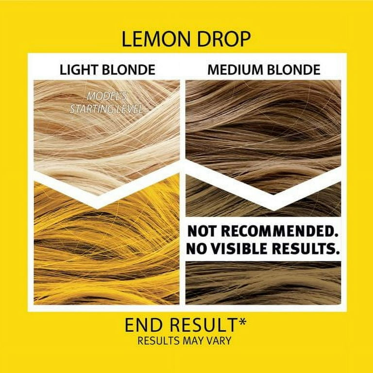 Splat Complete Kit Lemon Drop Semi Permanent Yellow Hair Dye with Bleach