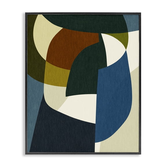 Stupell Industries Modern Asymmetrical Geometric Shapes Black Framed Giclee Art, 16 x 20, by Victoria Barnes