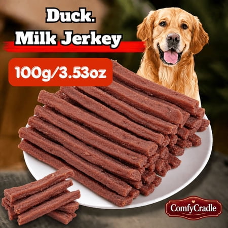 Dog Treats Chicken&Duck Milk Jerky - High Protein Healthy Snacks, Dental Chews, Training Rewards for Puppies, Kittens, Adult Dogs And Cats - Grain Free, Pet Nutrition Chewing Treats