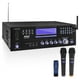 thumbnail image 1 of Pyle - Amplificador de micrófono inalámbrico para karaoke de 4 canales, sistema receptor de audio es, 1 of 8