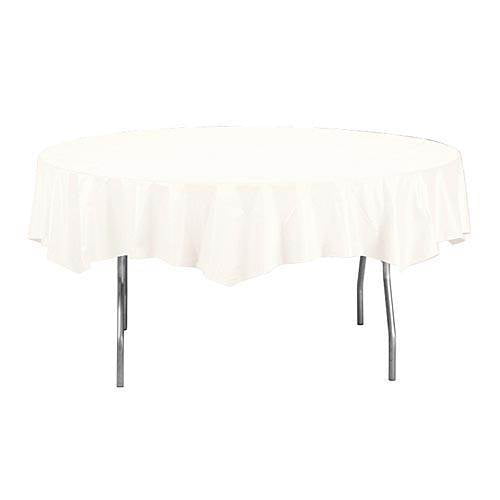 WHITE 82" ROUND PAPER TABLE COVERS