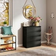 thumbnail image 3 of Kadyn Bedroom Dresser, Chest of Drawers,4 Drawers Chest of Drawers, Modern Black Dresser, Nightstand for Bedroom, Living Room, 3 of 11
