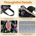thumbnail image 4 of Pioneer Flower Floral Print Pattern Insulated Lunch Bag for Women & Adults,Large Portable Soft Cooler Lunch Bag,Thermal Food Storage Tote with Pearl Cotton,8.66L,8.75x5.75x9.5 Inch, 4 of 6