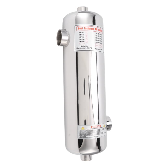 Swimming Pool Heat Exchanger, 60KW Pool Circulating Heat Exchanger Cyclic Heating For Hot Spring
