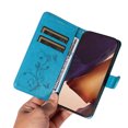 thumbnail image 2 of Allytech Wallet Case for Samsung Galaxy Note 20 Ultra, PU Leather Butterfly Embossed Slim Flip Cover for Girls Women Shockproof Cards Holder Hand Wrist Phone Case for Galaxy Note 20 Ultra - Blue, 2 of 8
