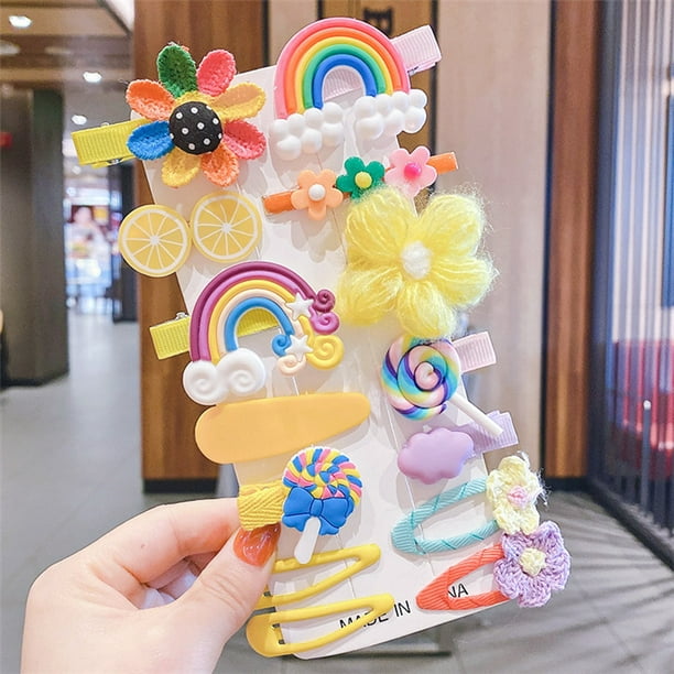 Mialoley Little Girls Princess Hairpins, Sweet Style Animal/Flower Bangs  Clip 