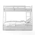 thumbnail image 4 of Bowery Hill Transitional Solid Wood Twin Over Full Bunk Bed in White, 4 of 5