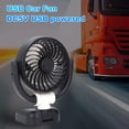 thumbnail image 4 of Ventilador Para Salpicadero De Coche, Ventilador USB Giratorio De 360 ​​​​grados, Cabezal único, Enfriamiento Rápido, 2 Velocidades, DC5V, Funcionamiento Silencioso, Potente, 4 of 7