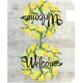 thumbnail image 5 of Wooden Wreath Lemon Leaves Magnetic Mailbox Cover Mailbox Wraps Post Classic Monogram Letter Box Cover Mailwraps Standard Size 25.5" X 21, 5 of 6