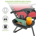 thumbnail image 6 of Geniqua 2 PC Red Zero Gravity Lounge Chairs Folding Outdoor Beach Patio Recliner Tray Holder, 6 of 8