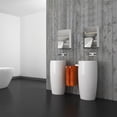 thumbnail image 5 of 20" W x 26" H Single-Door Bathroom Medicine Cabinet with Mirror, Recessed or Surface Mount Bathroom Wall Cabinet, Beveled Edges,Silver, 5 of 8