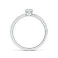 thumbnail image 2 of ANGARA Natural Diamond Criss-Cross Engagement Ring in 14K White Gold for Women (Size-4.6mm| Color-G| Clarity-VS2) | April Birthstone, Anniversary, Jewelry Gift for Women | Natural Diamond Ring, 2 of 9