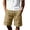 Khaki, variant on Mens Shorts Casual Solid Color Drawstring Casual Elastic Waist Running Shorts Men With Pockets