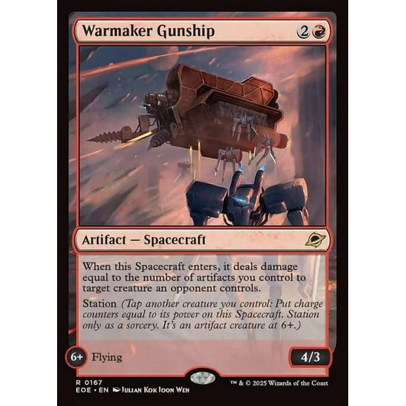 MtG Edge of Eternities Rare Warmaker Gunship #167
