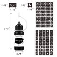 thumbnail image 2 of Kit de tatuajes temporales NewCraft, tinta negra, 5 botellas, 64 plantillas, 2 of 9