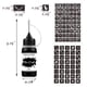 thumbnail image 2 of Kit de tatuajes temporales NewCraft, tinta negra, 5 botellas, 64 plantillas, 2 of 9